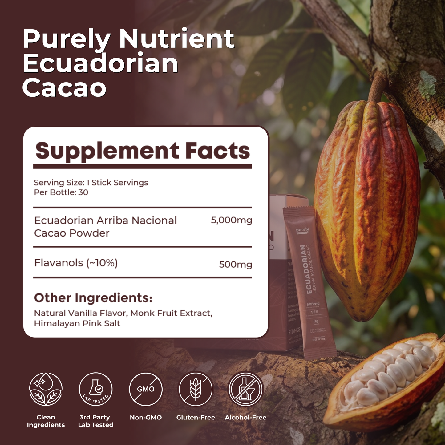 Purely Nutrient Ecuadorian Cacao